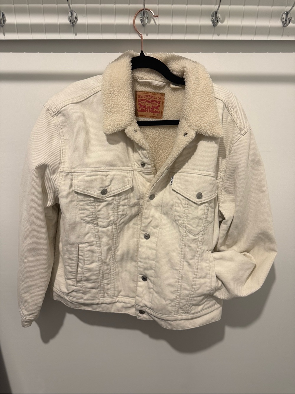 Women’s Levi's Cream Sherpa-Trim Corduroy Jacket